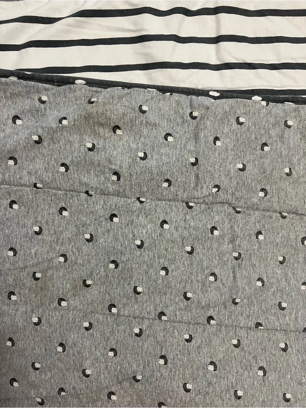 Gray and White Baby Blanket Bundle of 2